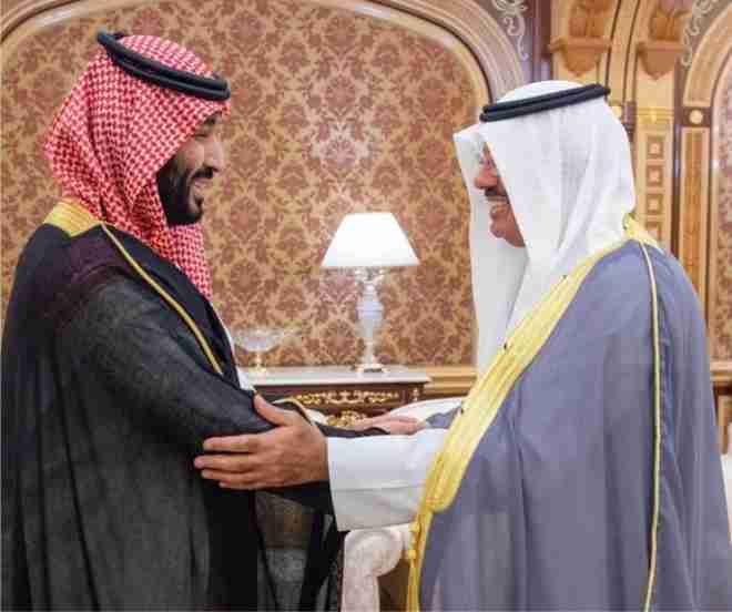 saudi arabia crown prince mohammed bin salman received the kuwaiti prime minister sheikh ahmed nawaf al ahmad al sabah