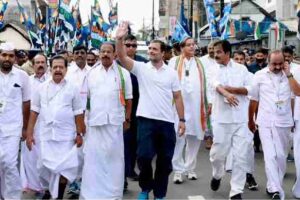 starting from kanyakumari congress has covered a distance of 200 km in 10 days