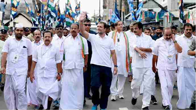 starting from kanyakumari congress has covered a distance of 200 km in 10 days