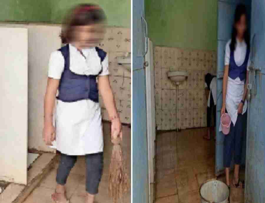 students see cleaning toilet in mp school investigation ordered