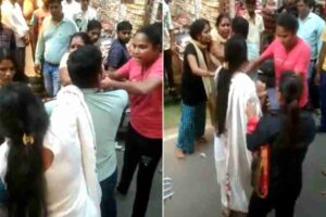 ghaziabad news the wife beat up the husband in the market while shopping with his girlfriend