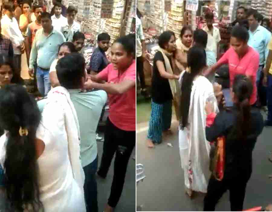 ghaziabad news the wife beat up the husband in the market while shopping with his girlfriend