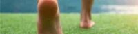 walking barefoot on grass