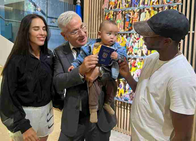 the passport of the first zionist child born in the uae is issued