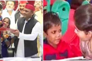 akhilesh yadav admitted in school khazanchi nath who was born in a queue during demonetisation