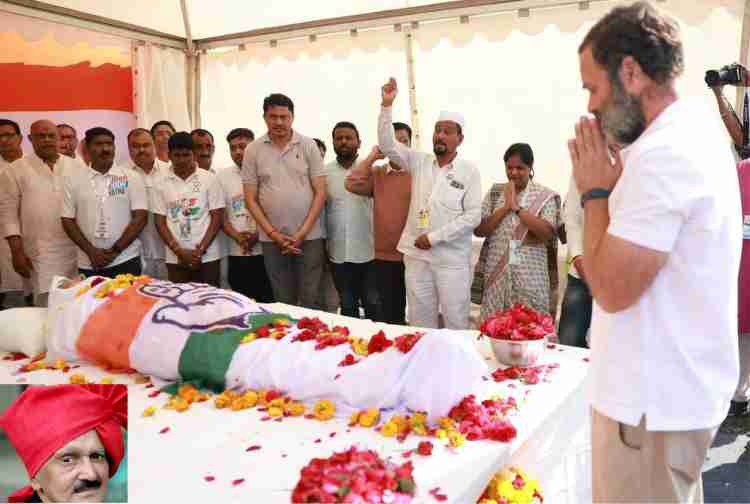 bharat jodo yatra congress leader krishnakant pandey dies of heart attack