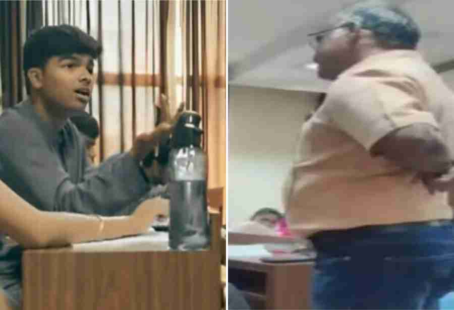 karnataka news comparing a muslim student to a terrorist a college professor a has been suspended