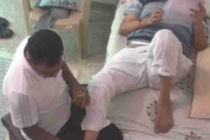 video of satyendar jain massage in tihar jail goes viral