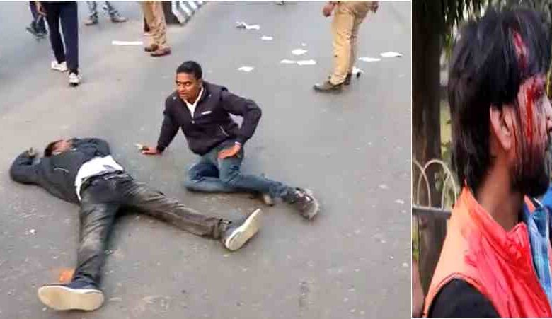 allahabad central university a clash erupted