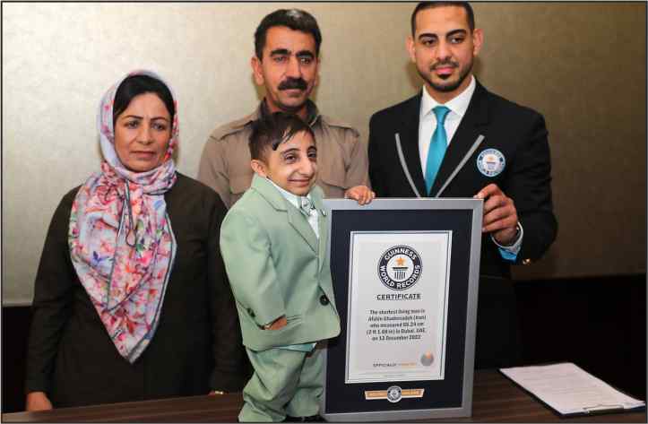 afshin esmaeil ghaderzadeh of iran is the smallest man in the world
