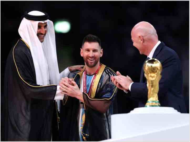 inappropriate reaction of the western media on the emir of qatar giving special honor to lionel messi