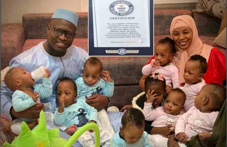 nonuplets woman gave birth to nine world record