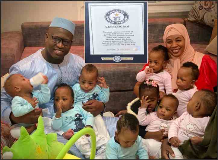 nonuplets woman gave birth to nine world record