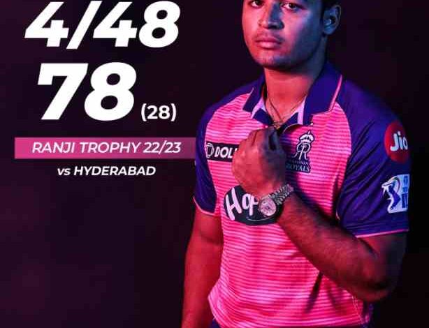 riyan parag ranji trophy assam vs hyderabad