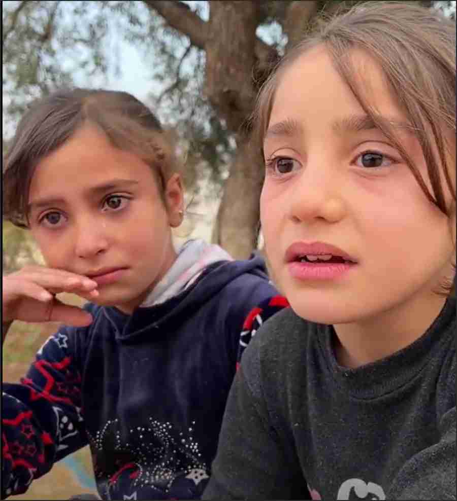the syrian girl telling the hardships of hunger and cold made others cry too