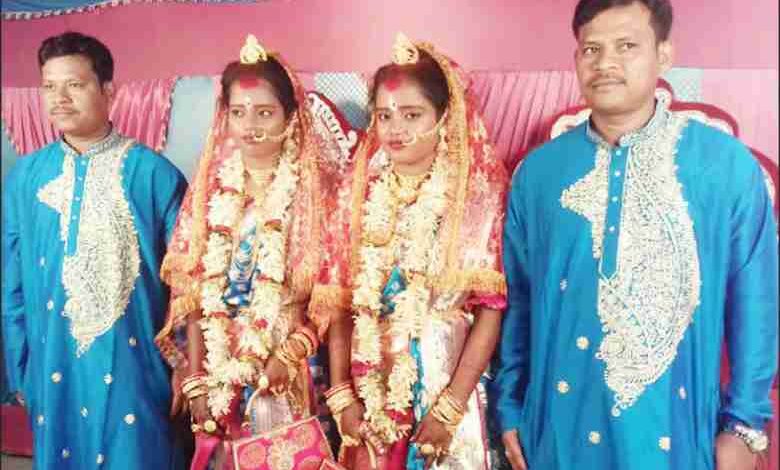 twin brother became groom of twin sisters in burdwan west bengal