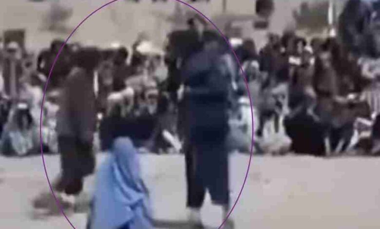 women flogged in public for shopping alone