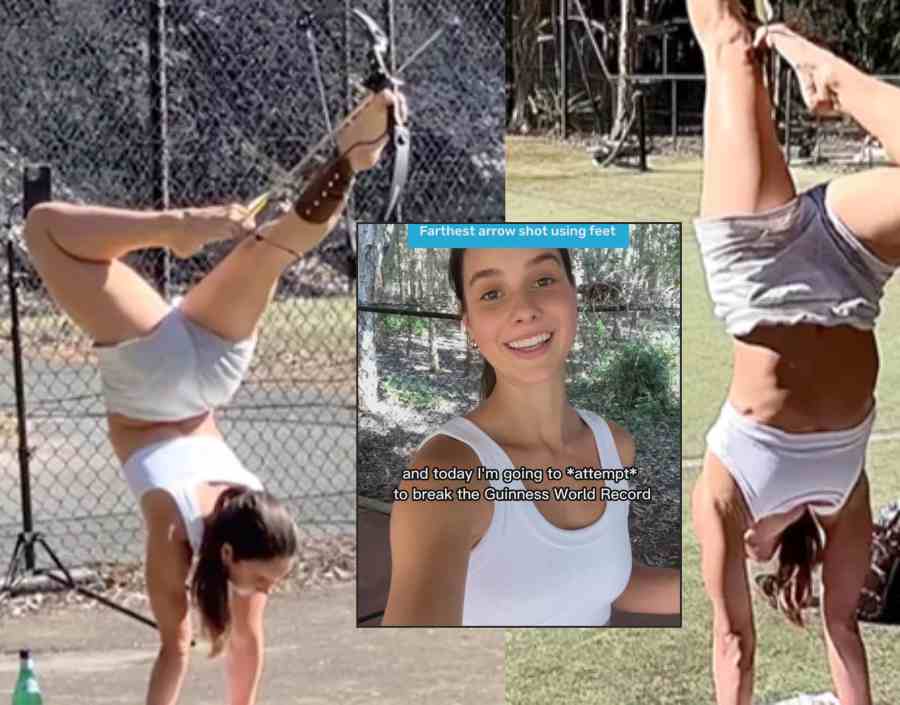 foot archery, australian girl sets record