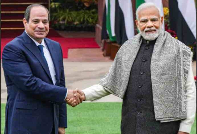 modi and egyptian president el sisi meeting