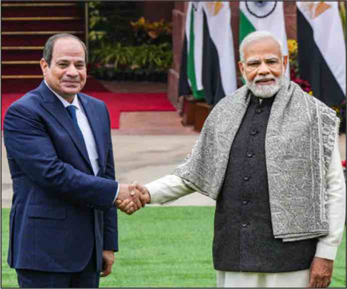 modi and egyptian president el sisi meeting