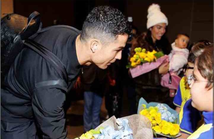 star footballer cristiano ronaldo arrived in saudi arabia