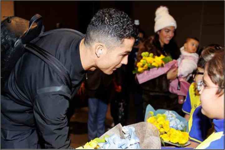 star footballer cristiano ronaldo arrived in saudi arabia