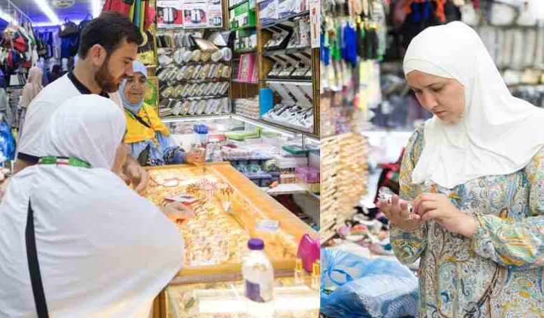 umrah pilgrims flock to makkah markets for souvenirs
