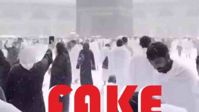 fake viral video of snow falling in masjid al haram on social media