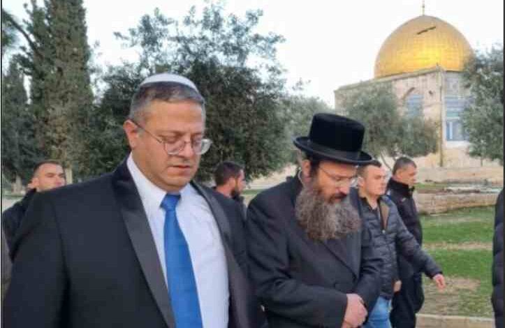 international reaction to the israeli minister visit to the al aqsa mosque what is the end result