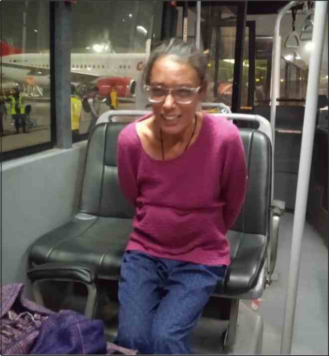 italian woman passenger spat on the cabin crew then went around half naked