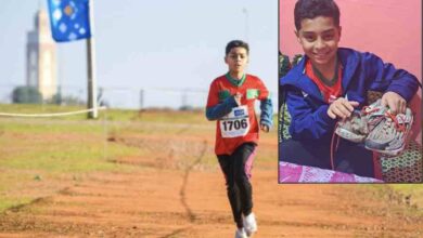 picture of morocco boy racing in duct tape shoes goes viral
