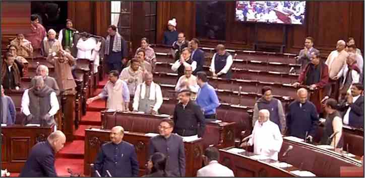 opposition protest in parliament over adani group crisis lok sabha proceedings adjourned till february 6