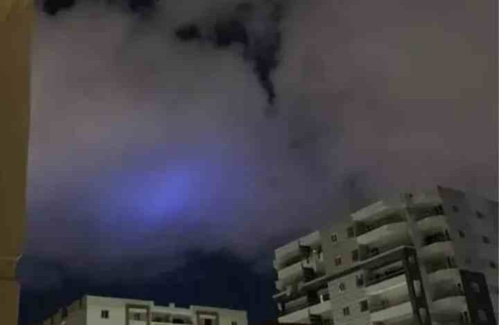strange blue color in the sky of alexandria