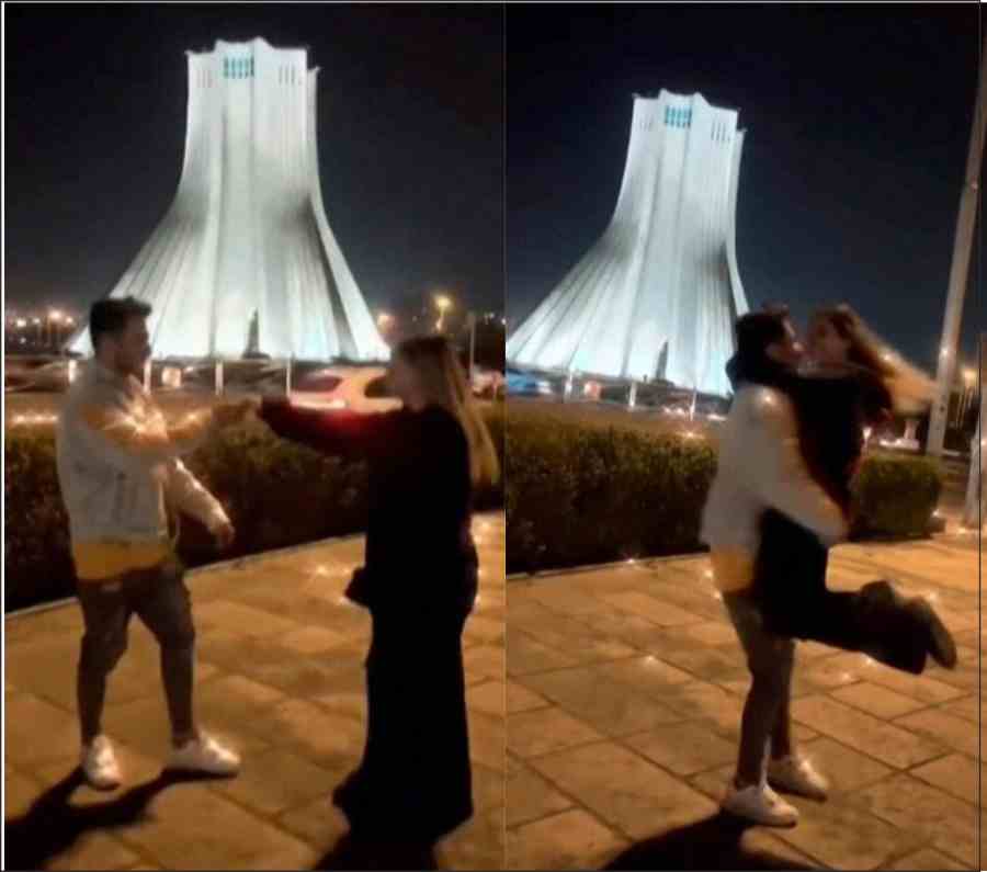teenage boy girl who danced in front of azadi tower sentenced to 10 years in jail