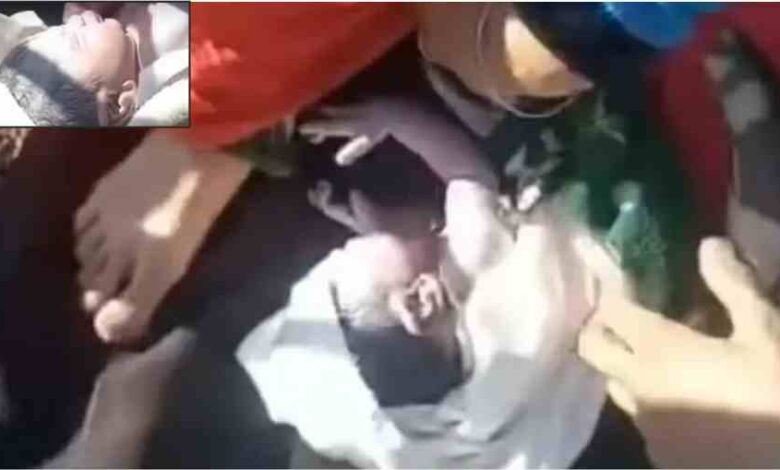 a pregnant woman gave birth to a child at a hospital park