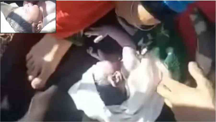 a pregnant woman gave birth to a child at a hospital park