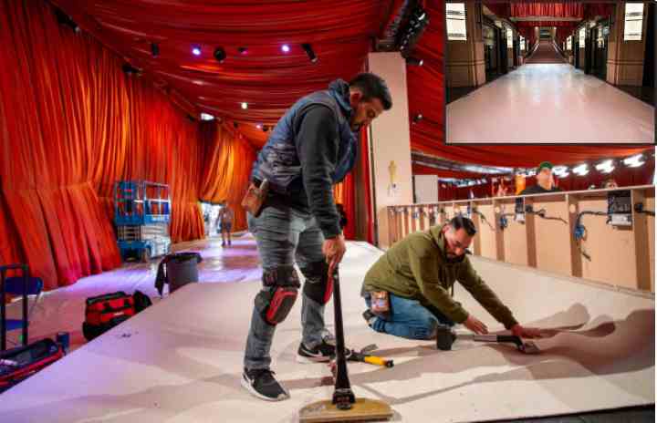 oscars red carpet turns red for first time in 60 years