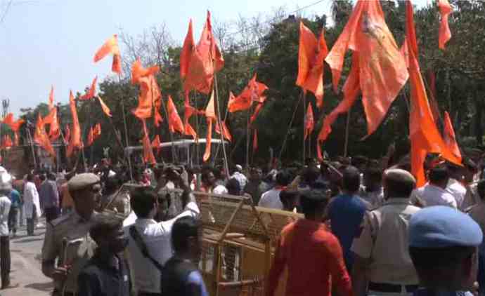 ram navami procession jahangirpuri of delhi