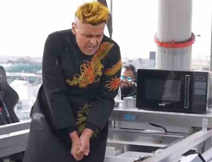 during the tv show the snake bit the host