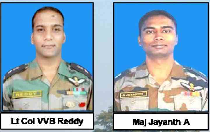 indian army helicopter cheetah crashes both pilots killed