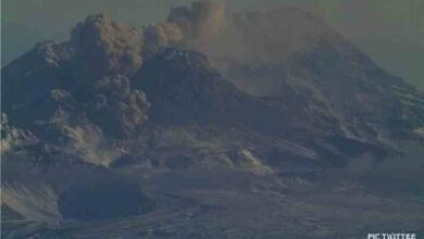 volcanic eruption in russia