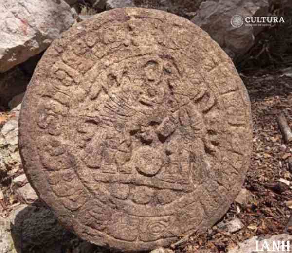 an amazing archaeological discovery has been made in mexico a stone disc discovered depicts two people playing football