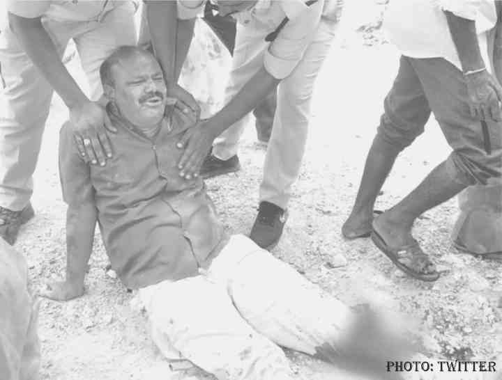 telangana one dead 8 injured in alleged firecracker cylinder blast at brs meeting