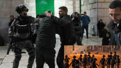 the occupying israeli army tortures worshipers in al aqsa mosque on the third night