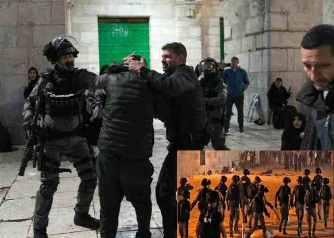 the occupying israeli army tortures worshipers in al aqsa mosque on the third night
