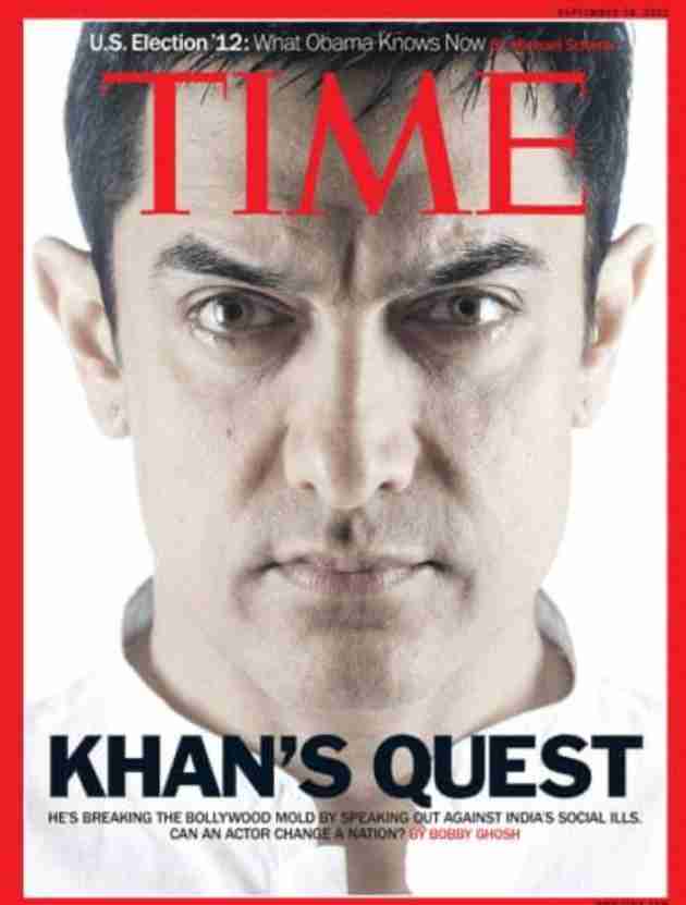 aamir khan is the only actor seen on the cover of time magazine!