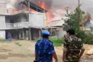 violence erupts again in manipur
