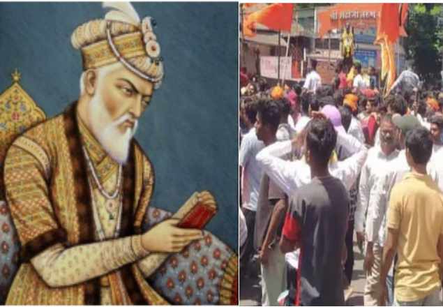 in maharashtra kolhapur tension spread in the area after some youths posted praises of aurangzeb on their whatsapp statuses