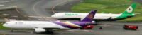two planes thai airways and eva air collided at tokyo airport before take off