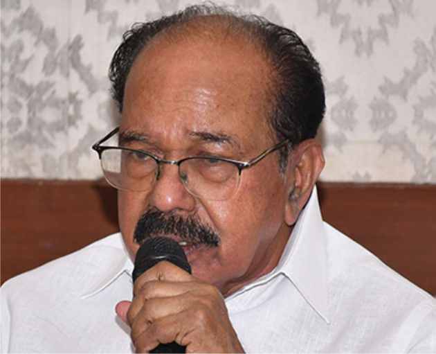 congress leader and former law minister m veerappa moily